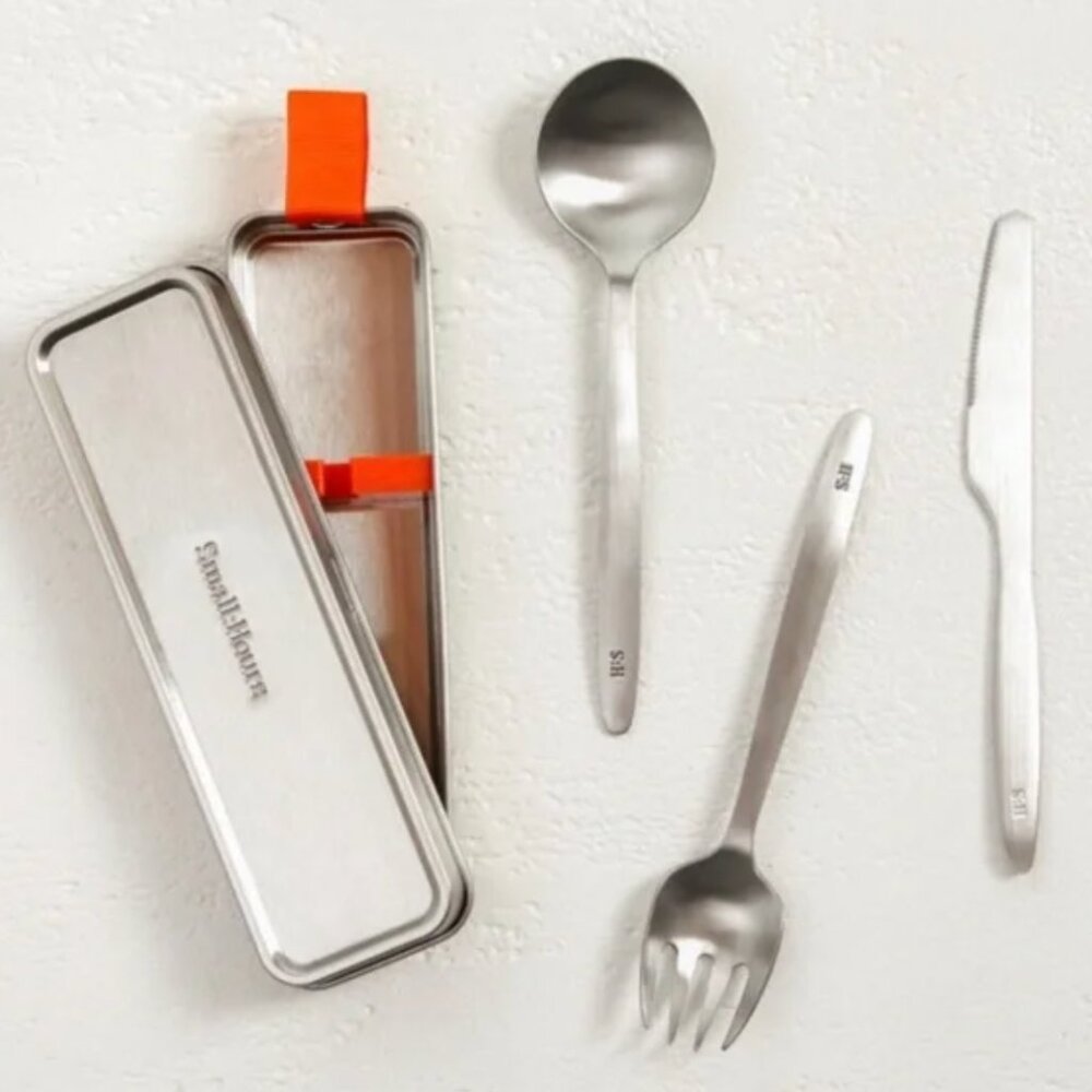 NWT Small:Hours Travel Cutlery Set Stainless Steel Fork Knife Spoon